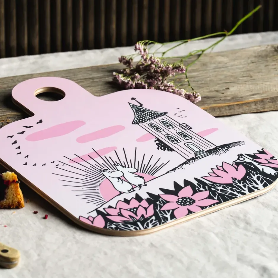 Chop & Serve Friendship bricka 25x32 cm, Svart-rosa