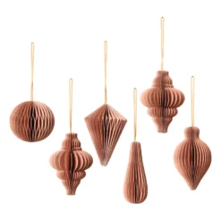 Christmas mix julhänge 6-pack, Dusty pink