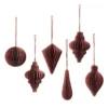 Christmas mix julhänge 6-pack, Pompeian red