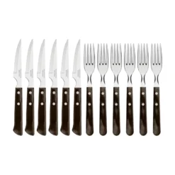 Churrasco Biffbestick 12 delar, Brun-blank