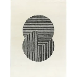 Circles ullmatta naturvit, 200x300 cm