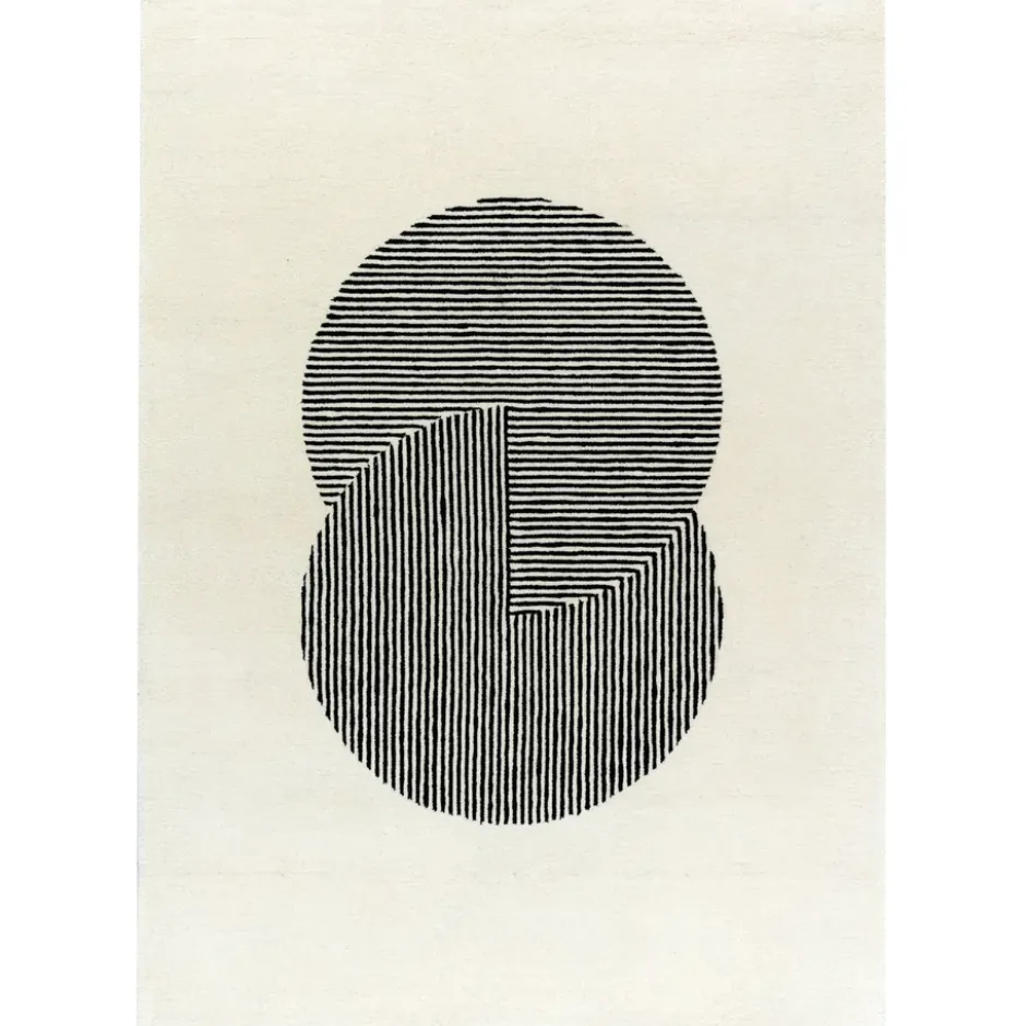 Circles ullmatta naturvit, 200x300 cm
