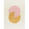Circles ullmatta rosa, 200x300 cm