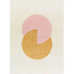 Circles ullmatta rosa, 200x300 cm