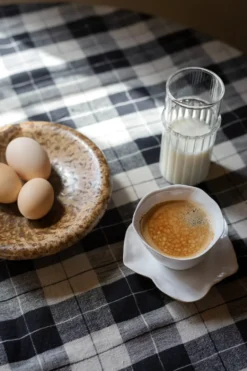 Clair kopp med fat, Vit