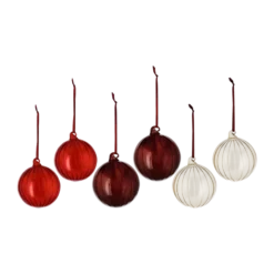 Clarity julkula Ø8 cm 6-pack, Röd
