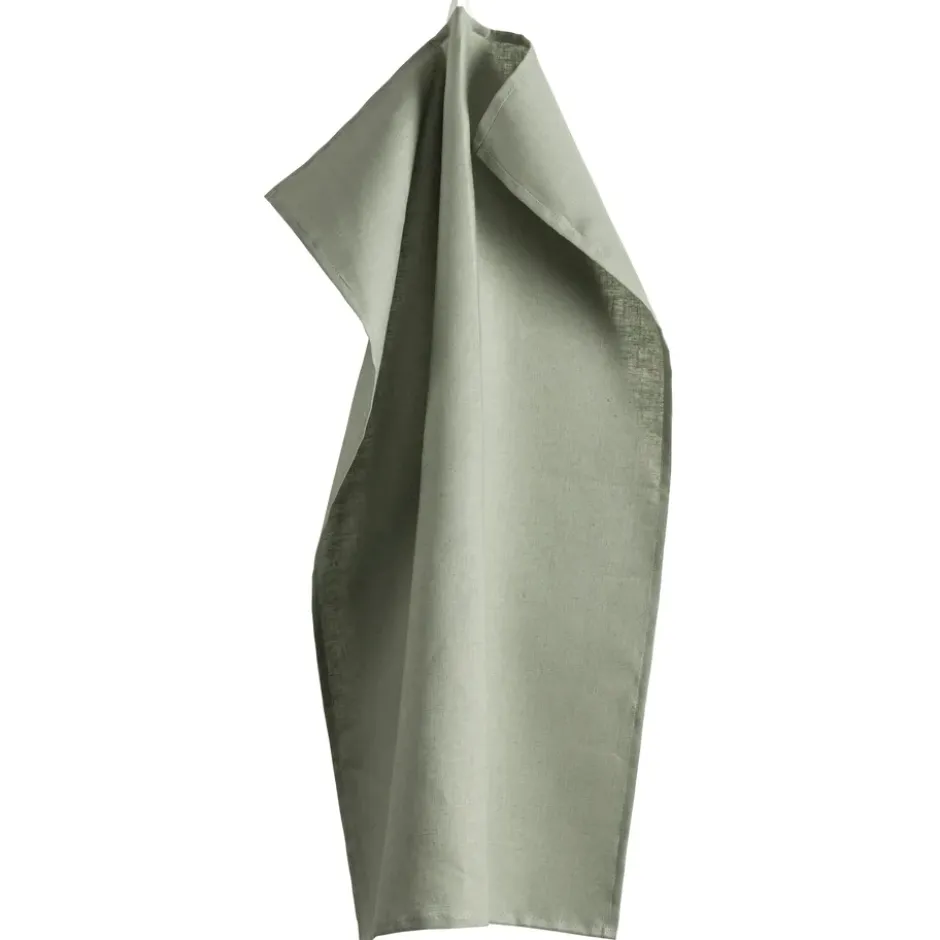 Clean kökshandduk i linne 47x70 cm 2-pack, dusty green