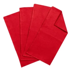 Clean linneservetter 45x45 cm 4-pack, Red