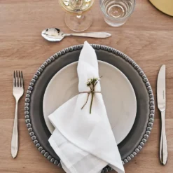 Clean linneservetter 45x45 cm 4-pack, white