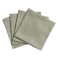 Clean linneservetter 45x45 cm 4-pack, dusty green