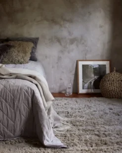 Cloudy ullmatta 170x230 cm, Beige