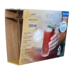 Club No. 19 drinkglas plast 25 cl 2-pack, Kristallklar