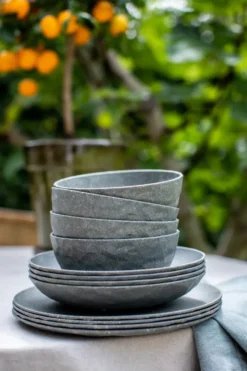 Club skål Ø16,2 cm 4-pack biocirkulär termoplast, Nature ash grey