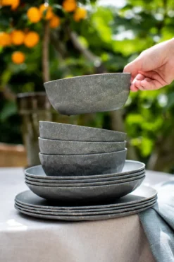 Club skål Ø16,2 cm 4-pack biocirkulär termoplast, Nature ash grey