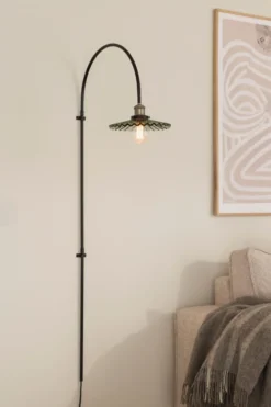 Cobbler vägglampa 150 cm, Grön