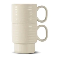 Coffee & More kaffemugg 2-pack, Beige