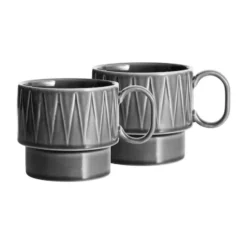 Coffee & More temugg 2-pack, Grå