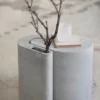 Concrete pall/sidobord 37 cm, Grey