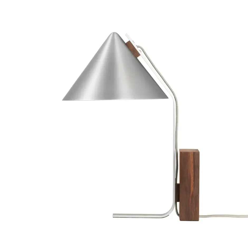 Cone bordslampa, Aluminium-valnöt
