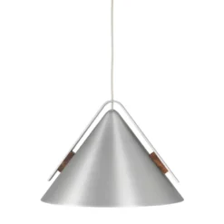 Cone pendel L, Aluminium-valnöt
