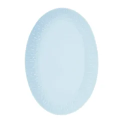 Confetti ovalt fat, Aqua, 25,5x36 cm