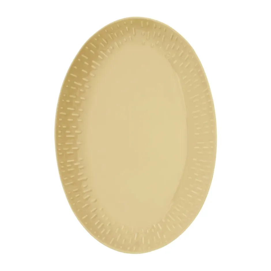 Confetti ovalt fat, Mustard, 25,5x36 cm