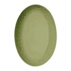 Confetti ovalt fat, Olive, 25,5x36 cm