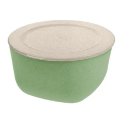 Connect skål/bunke med lock 4 L biocirk termoplast, Nature leaf green