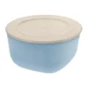 Connect skål/bunke med lock 2 L biocirk termoplast, Nature flower blue