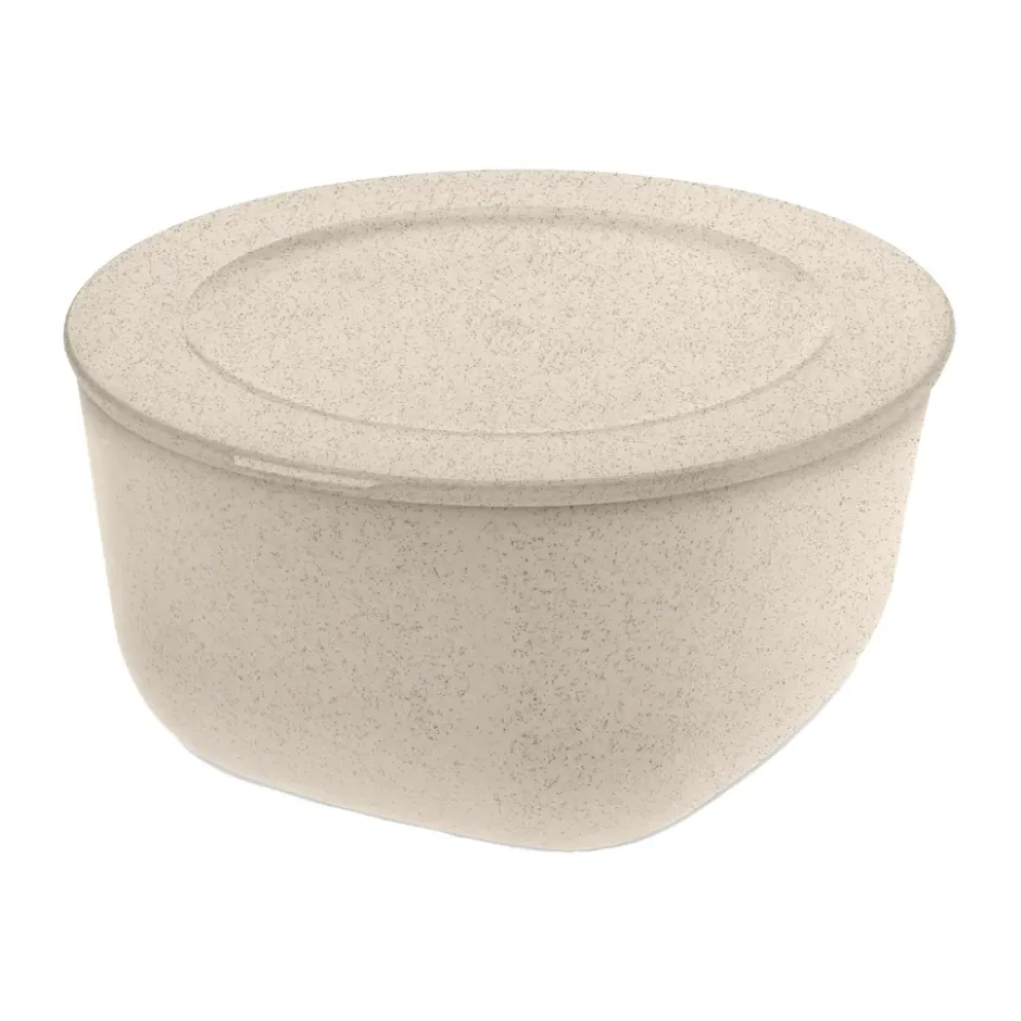 Connect skål/bunke med lock 2 L biocirk termoplast, Nature desert sand