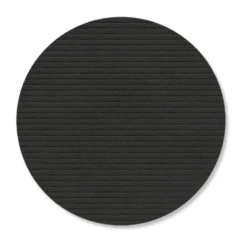 Corduroy glasunderlägg, Black ink, circle