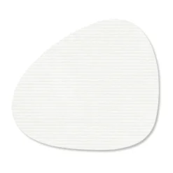 Corduroy glasunderlägg curve, Pure white