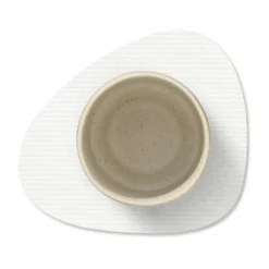 Corduroy glasunderlägg curve, Pure white