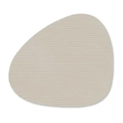 Corduroy glasunderlägg curve, Oyster White