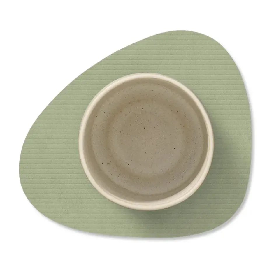 Corduroy glasunderlägg curve, Olive Green