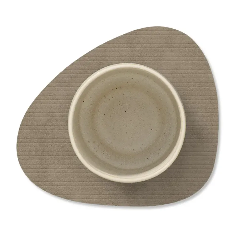 Corduroy glasunderlägg curve, Nomad Grey