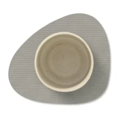 Corduroy glasunderlägg curve, Light Grey