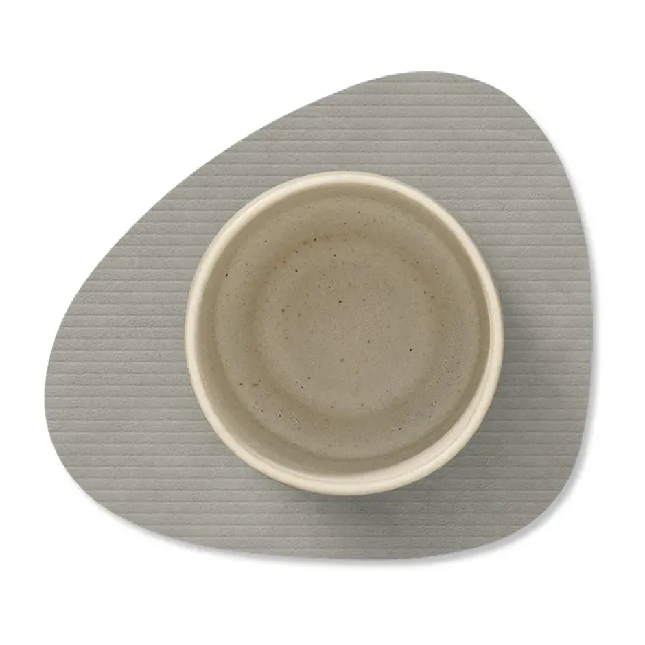 Corduroy glasunderlägg curve, Light Grey