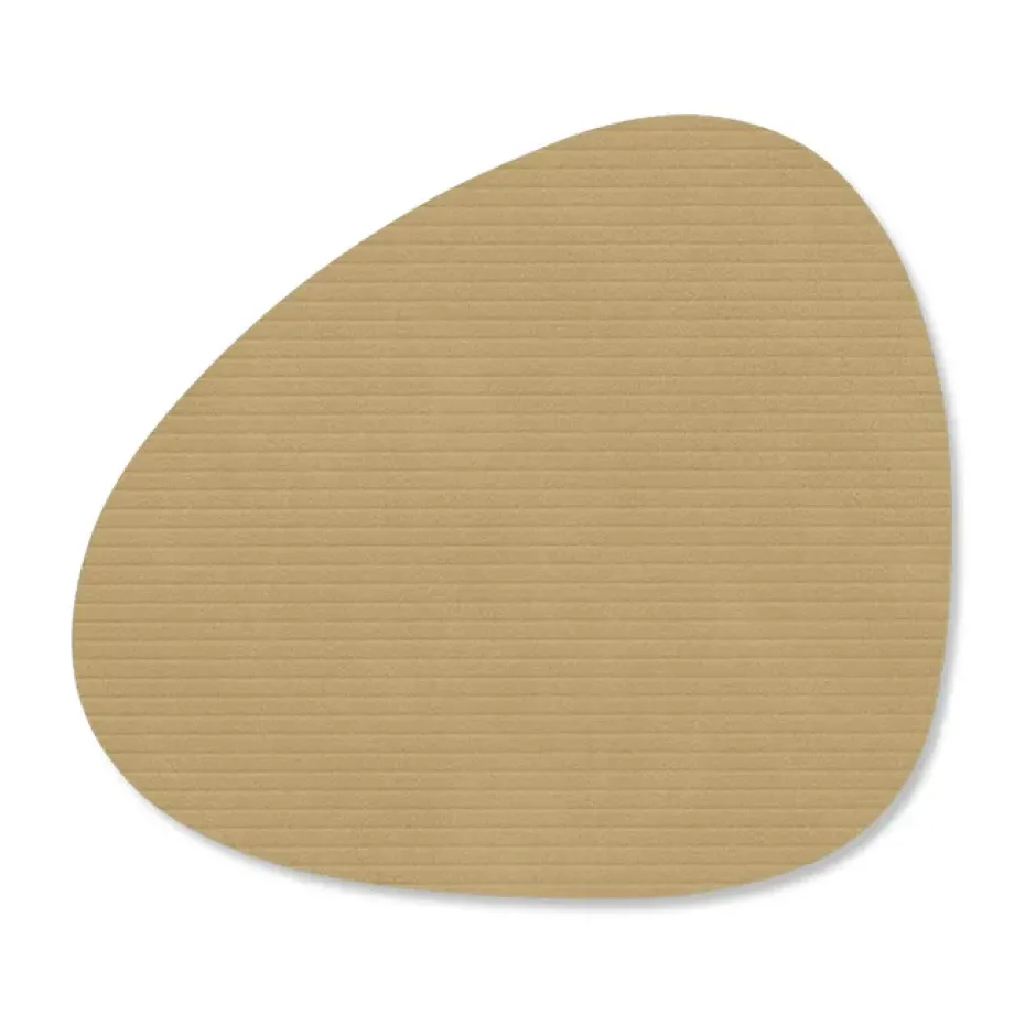 Corduroy glasunderlägg curve, Khaki