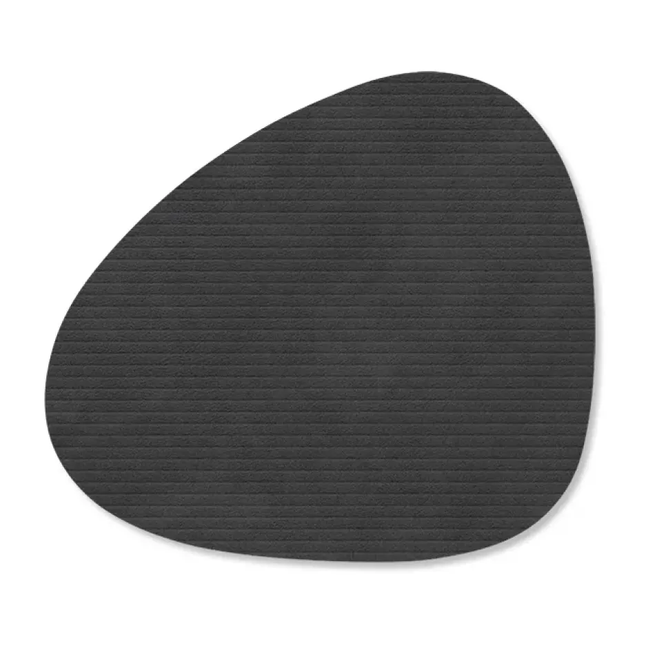 Corduroy glasunderlägg curve, Black