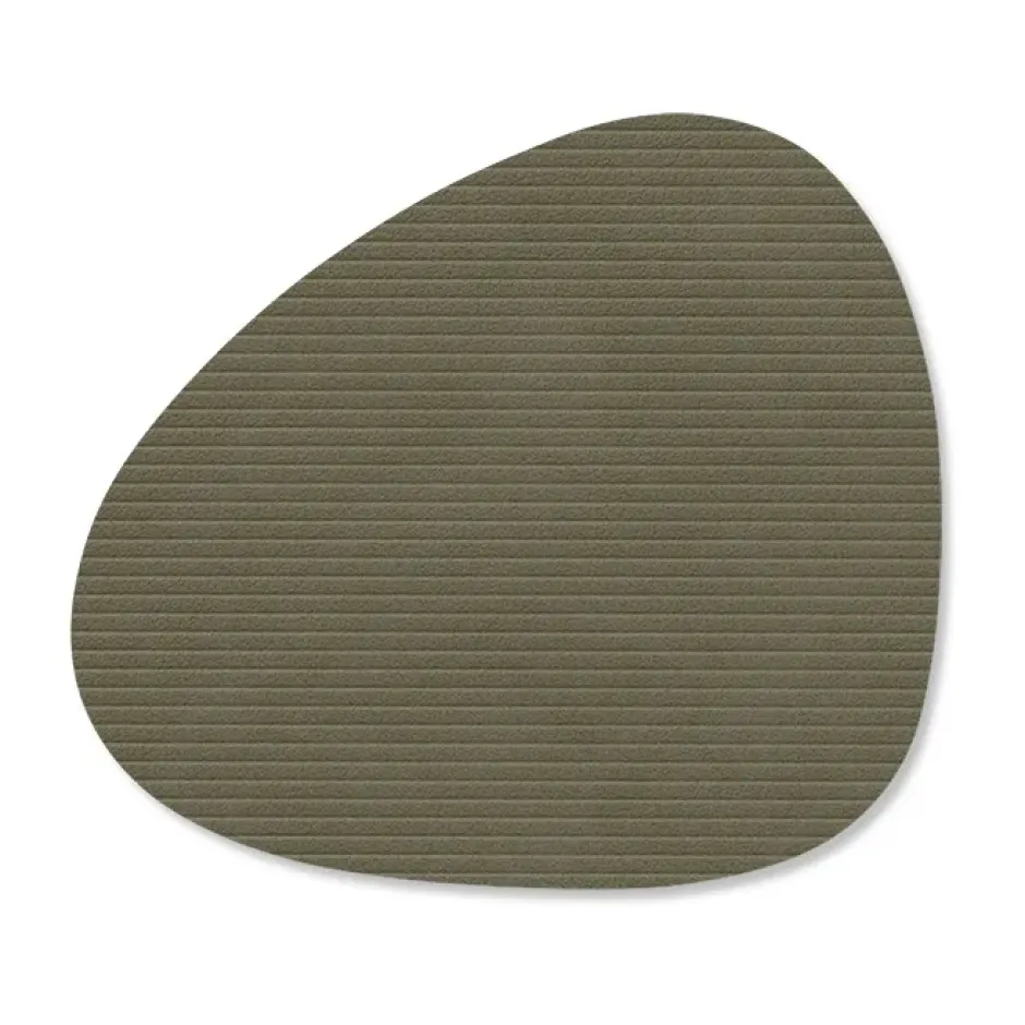 Corduroy glasunderlägg curve, Army Green