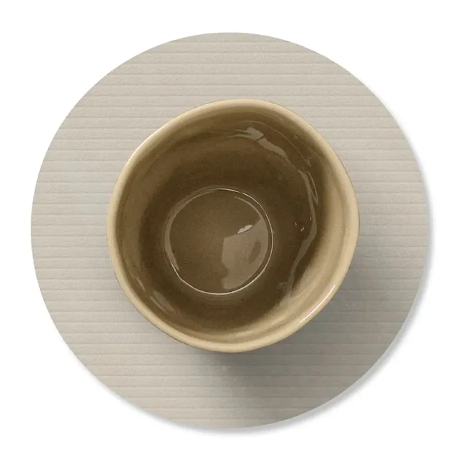 Corduroy glasunderlägg, Oyster white, circle