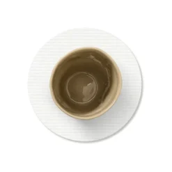 Corduroy glasunderlägg, Pure white, circle