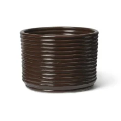 Corduroy kruka Ø20x15 cm, Carob Brown