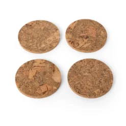 Cork glasunderlägg 4-pack, Natural