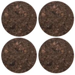 Cork glasunderlägg 4-pack, Smoked