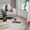 Cozy ullmatta naturvit, 170x240 cm