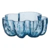 Crackle skål 10,5 cm, Cirkulärt glas (blå)