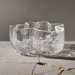 Crackle skål 10,5 cm, Klar