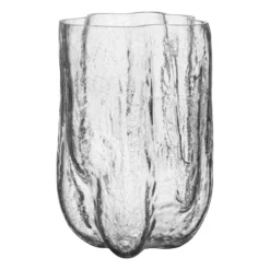 Crackle vas 37 cm, Klar